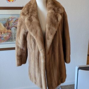 Vintage Pastel Female Mink Fur Stroller Coat Size Medium Goldstein Birmingham